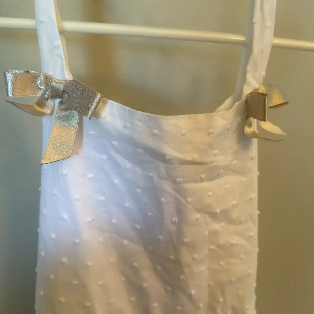 Bonnie Jean white dress iridescent ribbonsize 6x - Picture 2 of 6